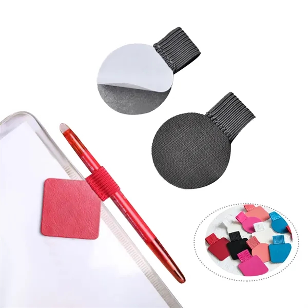 PU Leather Elastic & Self-adhesive Pen Loop Holder