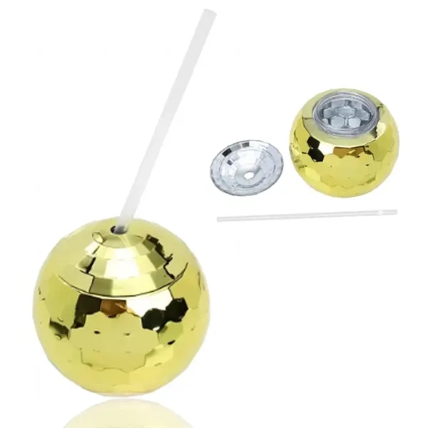 Disco Ball Lid And Straw 20 Ounce Glitter Cocktail Cup