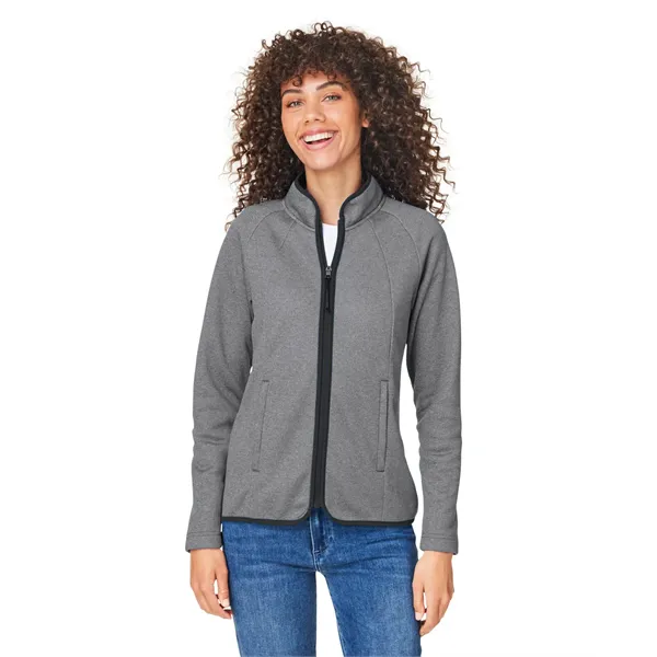 CORE365 Ladies' Venture Heathered Stripe Full-Zip