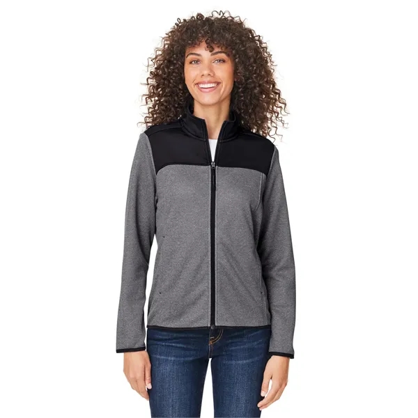 CORE365 Ladies' Venture Heathered Stripe Hybrid Jacket