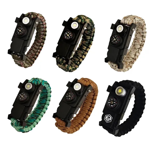 11-in-1 Multifunctional Outdoor Survival Bracelets for Men
