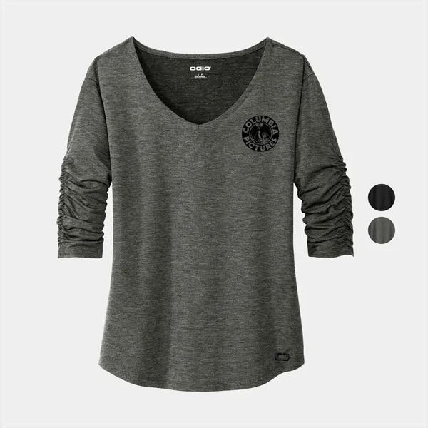 OGIO® Ladies Full Sleeve V-Neck T-Shirt