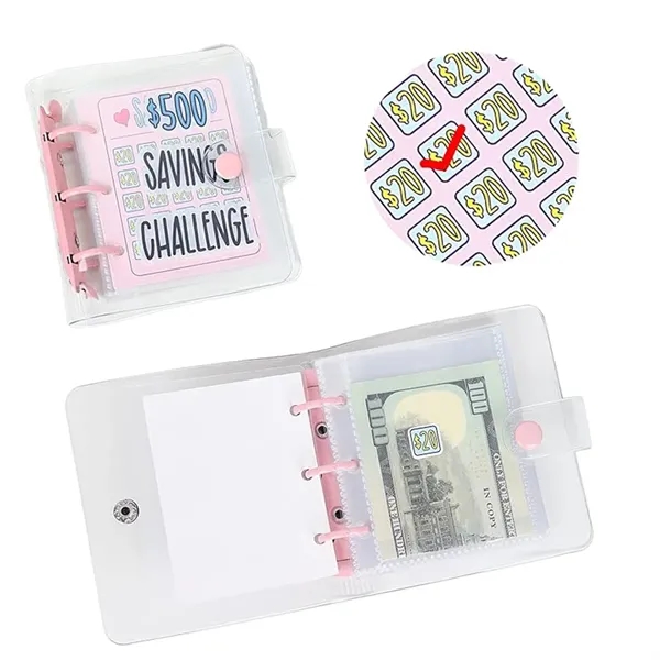Mini Money Saving Cash Challenge Book with 25 Binder
