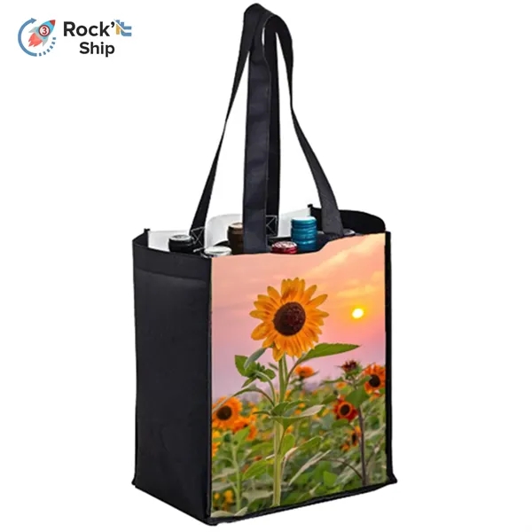 Rock'it 3-Day Sublimated PET Non-Woven 6 Bottle Tote Bag