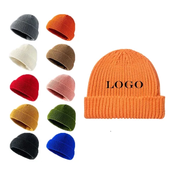 MOQ 50 Warm Soft Knitted Beanie Hat