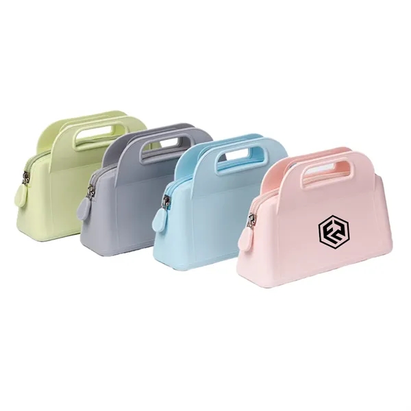 Candy Color Waterproof Mini Silicone Makeup Bag with Zipper
