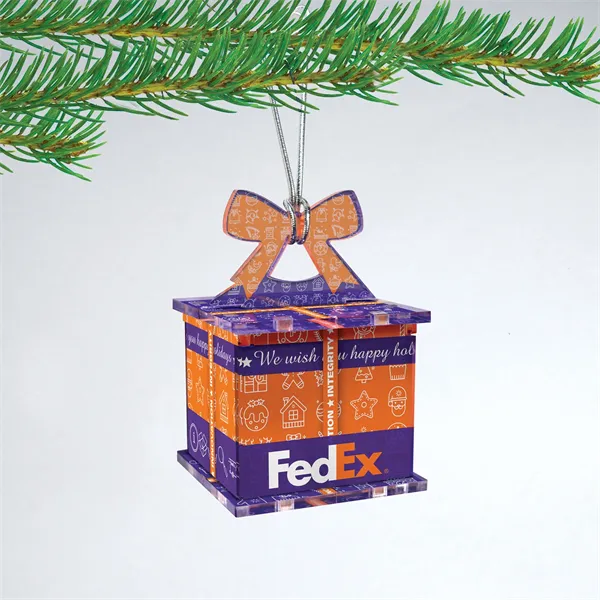 Build A Holiday Giftbox Christmas Ornament