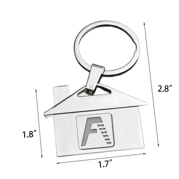 House-Shaped Alloy Keychain