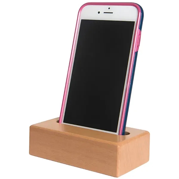 Wooden Block Phone Holder