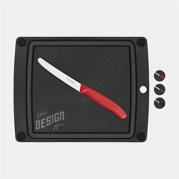 Swiss Army Victorinox® USA Made Cutting Board with Knife Set