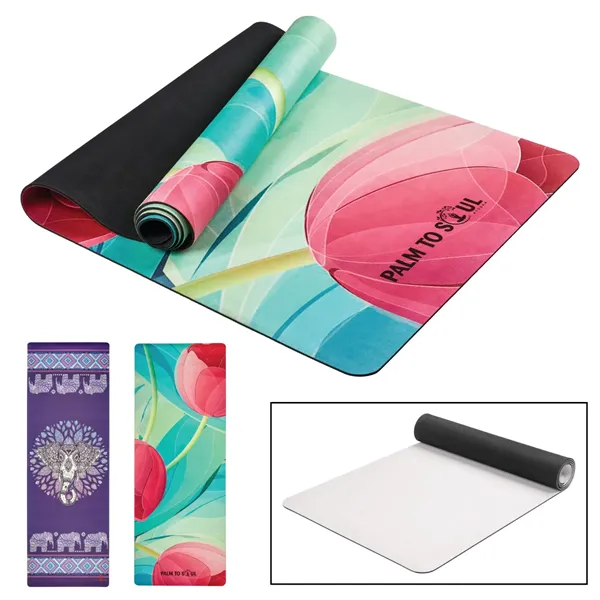 Professional 3mm Yoga Mat w/Rubber Base Full Color Dye Sub