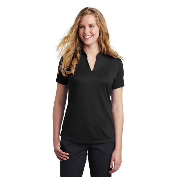 Nike Ladies Dri-FIT Hex Textured V-Neck Top.