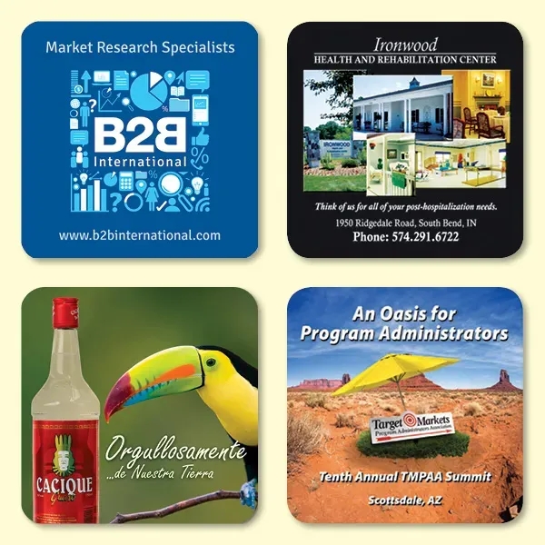 Vynex® Heavy Duty 3.6" x 3.6" x 1/8" Drink Coaster