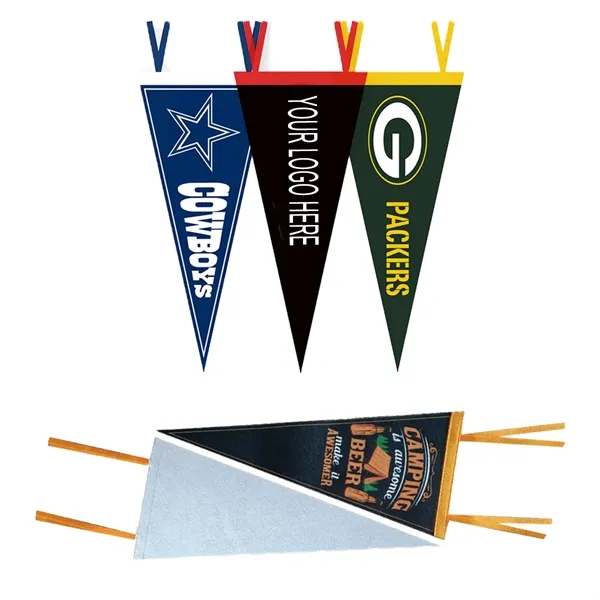 4" x 10" Custom Full Color Felt Pennant Flag