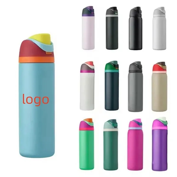24oz  Free Sip Insulated Water Bottle With Straw