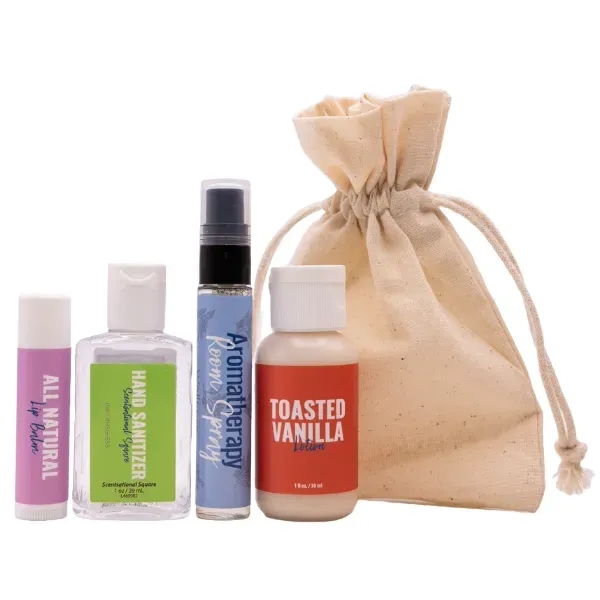 Desk Oasis Kit: Aromatherapy Spray, Hand Sanitizer, Lip Balm