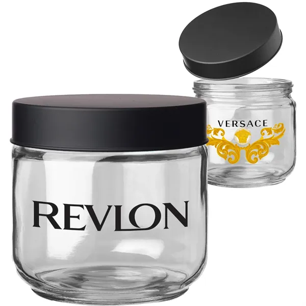 Iridescent Glass Storage Jars, 23 oz.