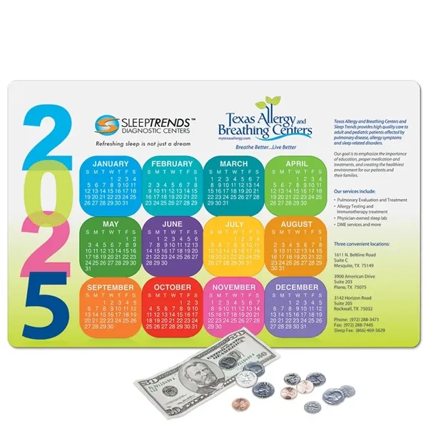 Heavy Duty Calendar Counter Mat-11" x 17" x 1/16"