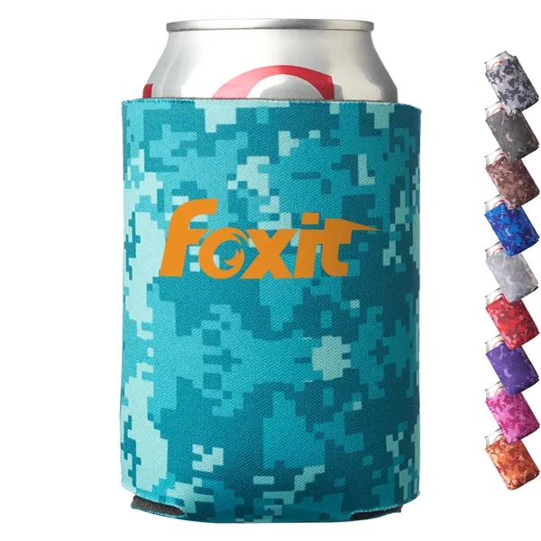 Digital Camo Foam Can Coolers