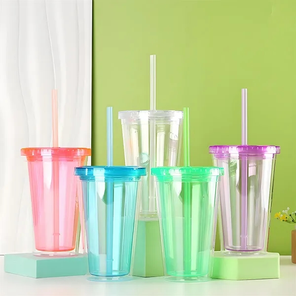 16Oz Double Wall Insulated Bubble Tea Cup
