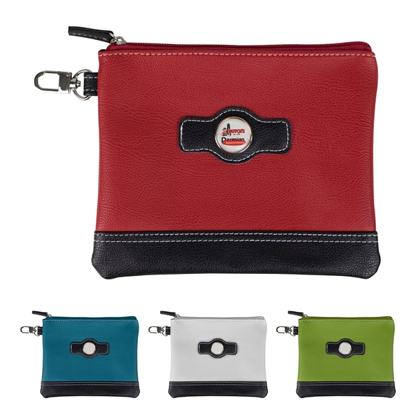 Two Tone Zipper Valuables Pouch