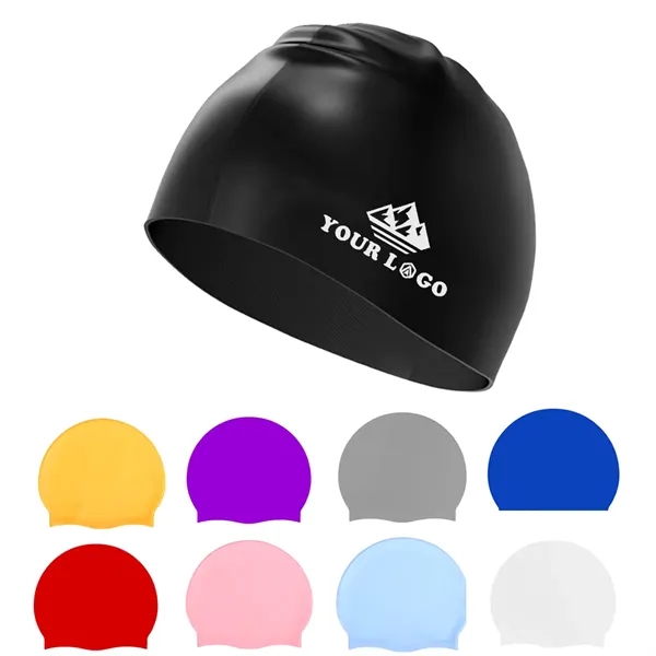 Silicone Swim Cap Flat Style With Ear protection