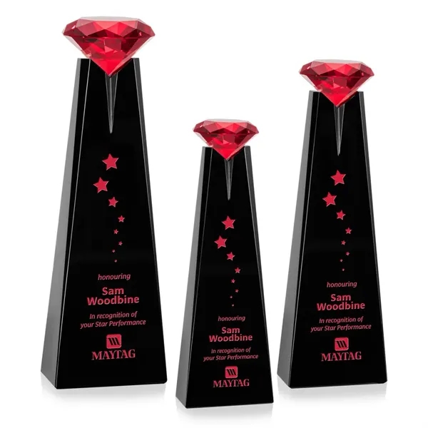 Alicia Gemstone Award - Black/Ruby
