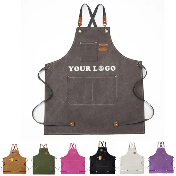 Durable Canvas Apron With Deep Pockets