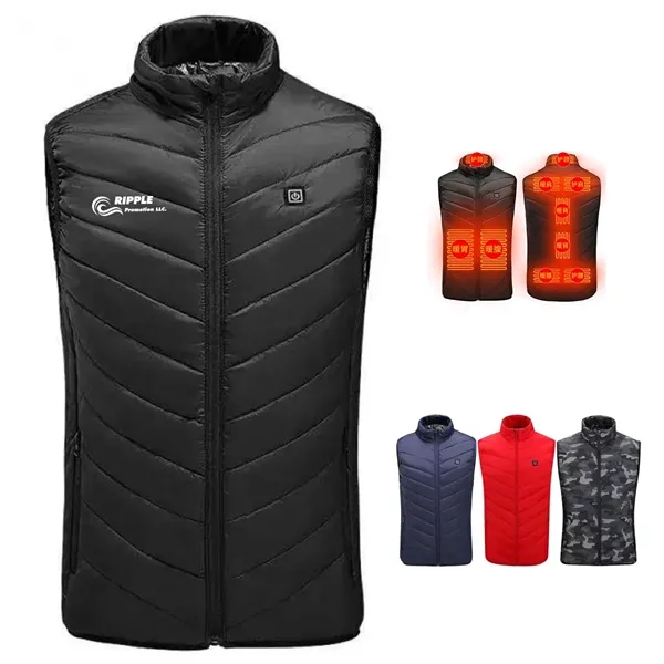 Unisex Heated Jacket Lightweight Vest 9 Heating Blocks