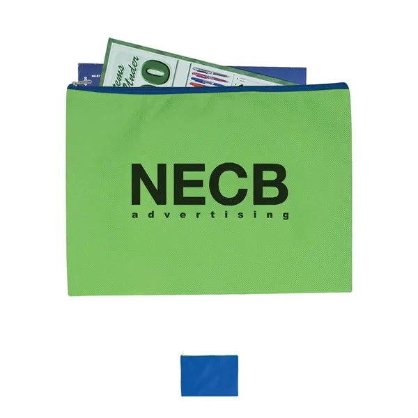 Non-Woven Document Sleeve With Zipper