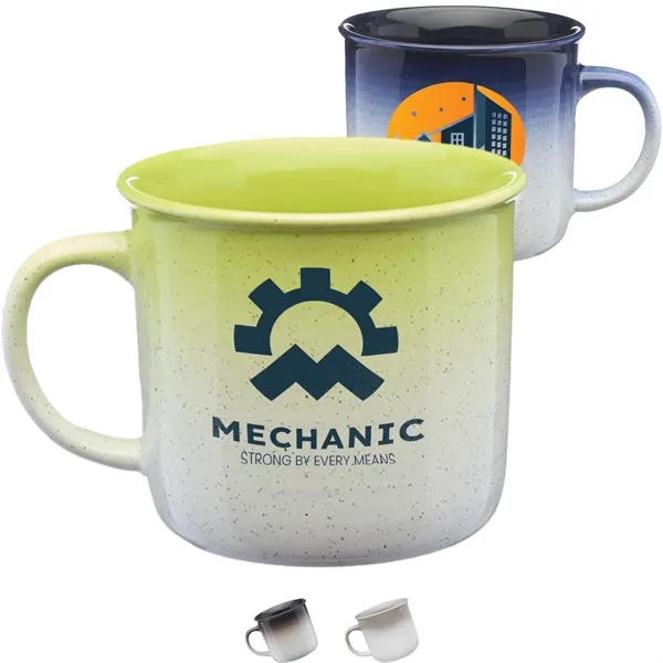 14oz Campfire Gradient Ceramic Camping Coffee Mug Flared Top