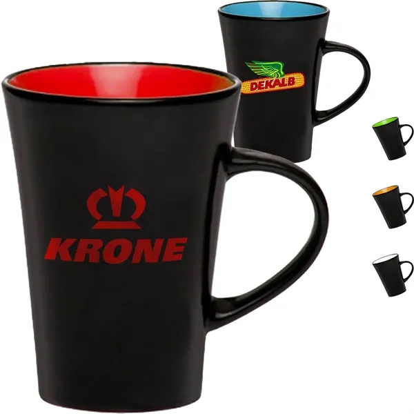 10 oz Tazo Two Tone Coffee Mugs Matte Finish Cups