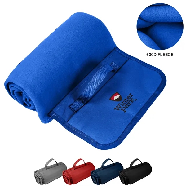 Roll Up Picnic Blanket w/ Easy carry handle 47" X 53"