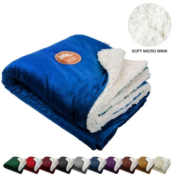 Dual Layer Soft Micro Mink Sherpa Blankets 50" X 60"