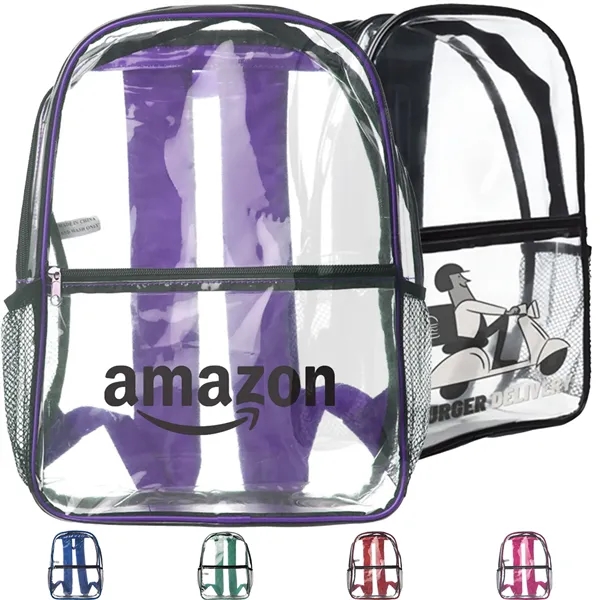 Heavy Duty PVC Transparent Clear Backpack (11"x15.50"x5")