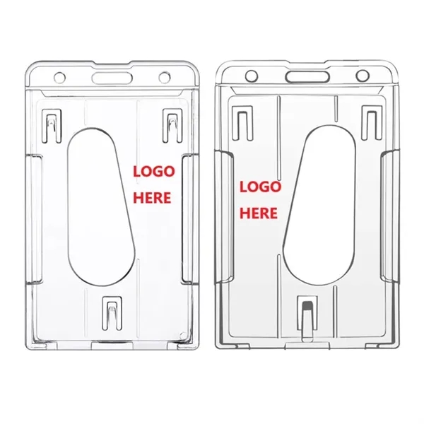 Vertical 2-Card Badge Clear Holder