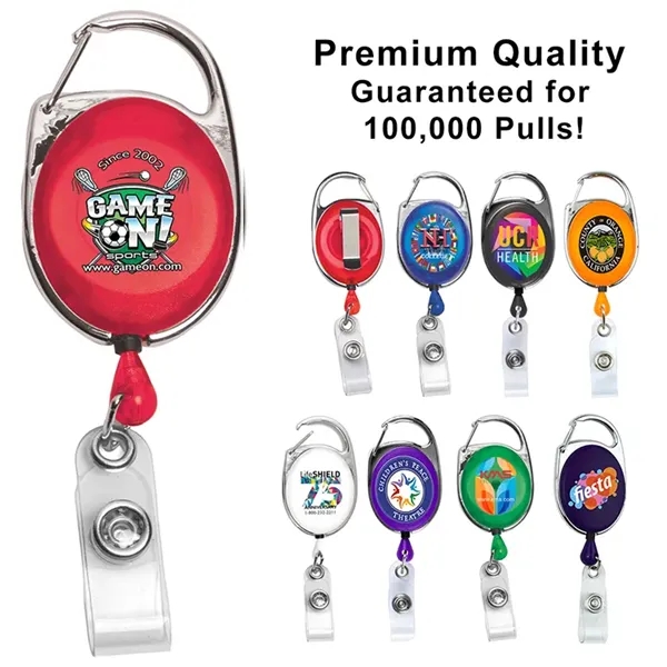 Oberlin PI 30" Cord Retractable Carabiner Style Badge Reel