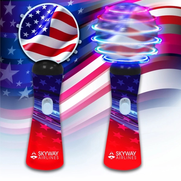 Patriotic LED 9'' Coin Spinner Wand
