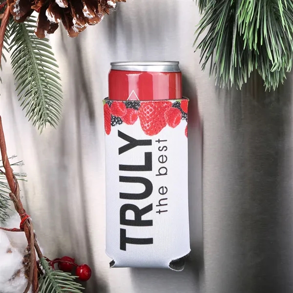 Full Color 12 oz Slim Magnet Can Cooler