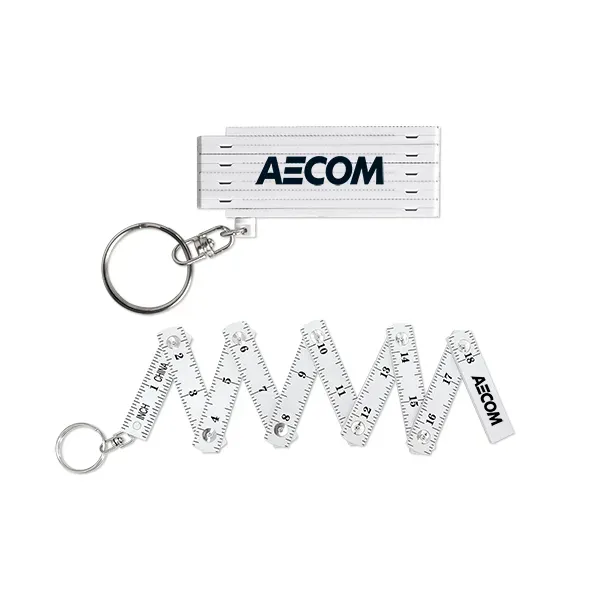 18" Folding Ruler with Keychain