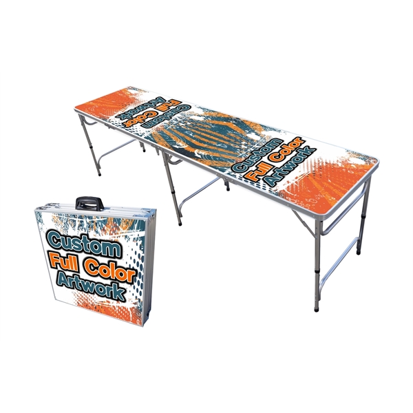 CUSTOM 8 ft. Aluminum Folding Beer Pong Table