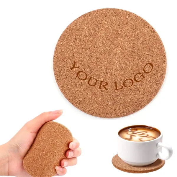Round Absorbent Cork Coffee Coaster