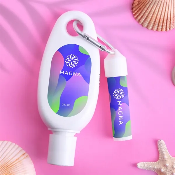 Sunscreen & Lip Moisturizer SPF15 Carabiner Kit