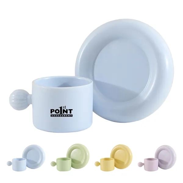 Custom 7oz Ceramic Tea Cup & Saucer Set