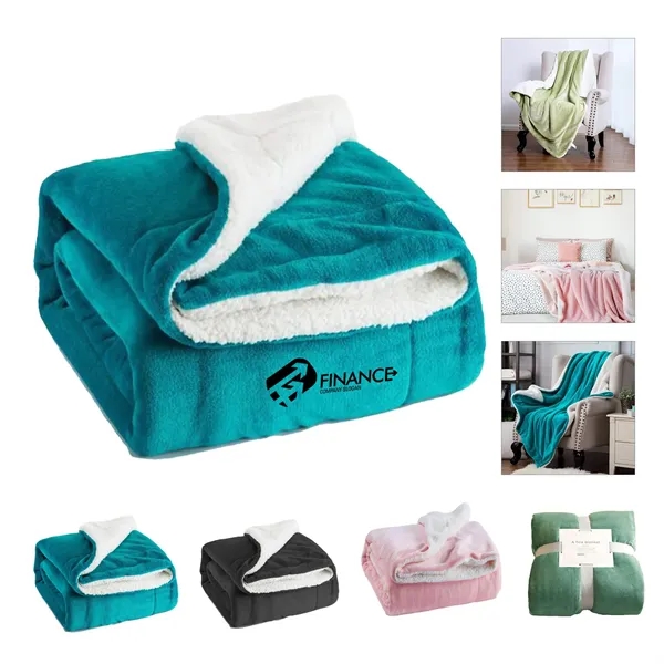 Cozy Faux Lamb Wool Sherpa Fleece Blanket