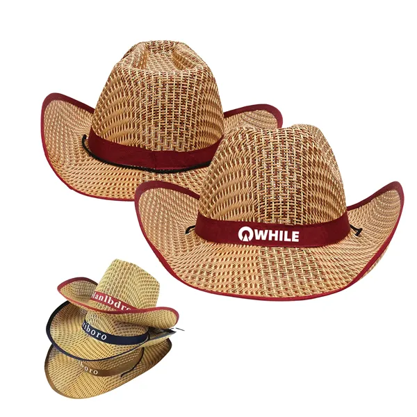 Straw Cowboy Hat With Customizable Band