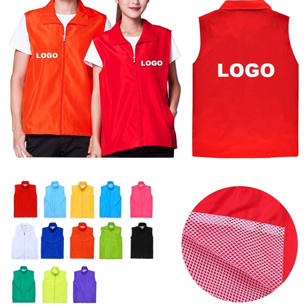 Advertising Zipper Volunteer Vest