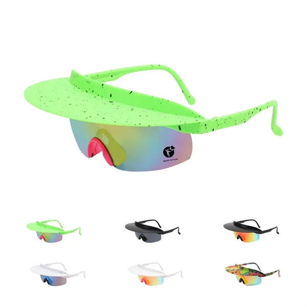 Riding Colorful Brimmed Sunglasses