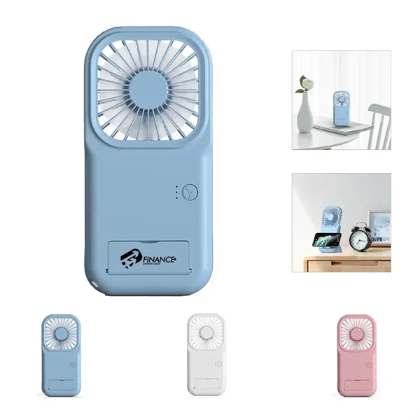 Mini Foldable USB Fan & Phone Stand, 3 Speeds