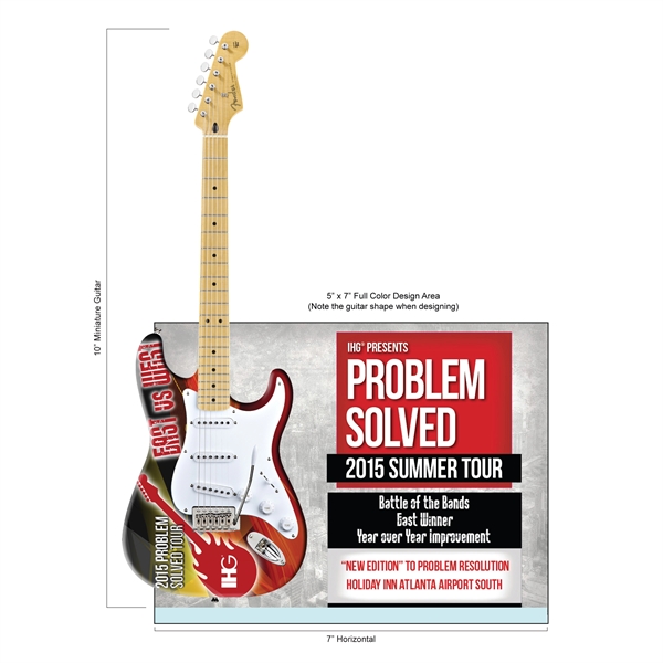 7" x 5" Glass Frame Rockstar Award w/Custom Mini